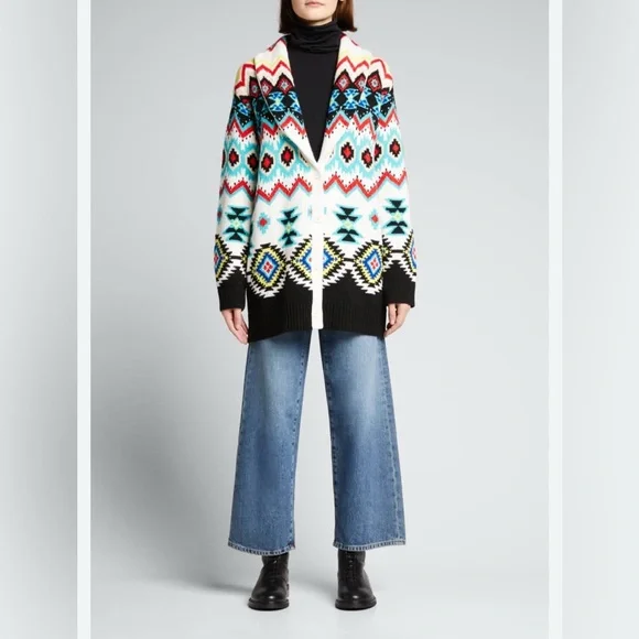 Alice + Olivia Jenn Fair Isle Cardigan Size XS - Picture 4 of 15